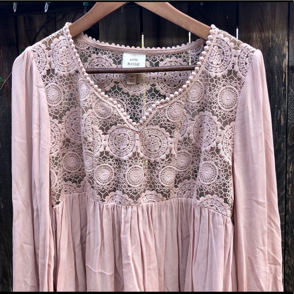 Knox Rose Bell Sleeve Lace Top